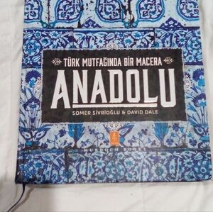 Anadolu Cookbook with Blue and White Cover Turkish Cookbook